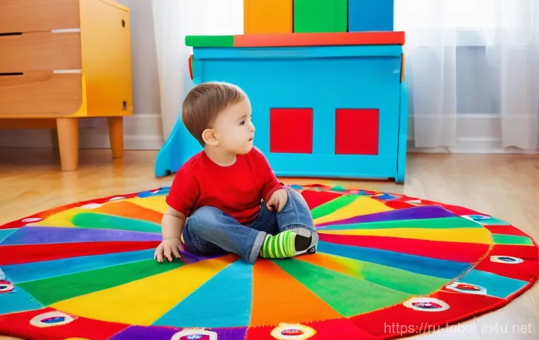 또봇과 교육적 요소 - **Prompt:** A curious 6-year-old child, fully clothed in comfortable everyday wear, sits on a colorf...