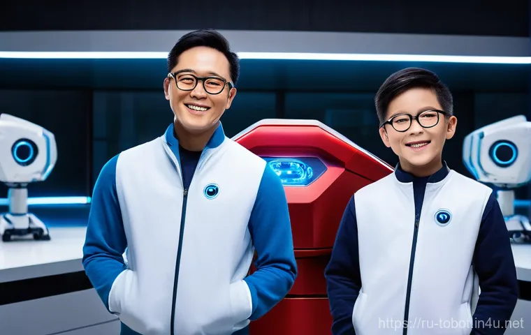 또봇 제작사 비하인드 스토리 - **Prompt:** A vibrant and heartwarming scene featuring the brilliant inventor, Dr. Franklin Char, a ...