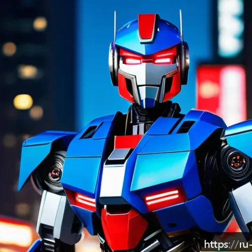 Home 17 또봇의 초창기 디자인 스케치 - A dynamic humanoid robot inspired by 1990s anime and classic Transformers, featuring a sleek design ...